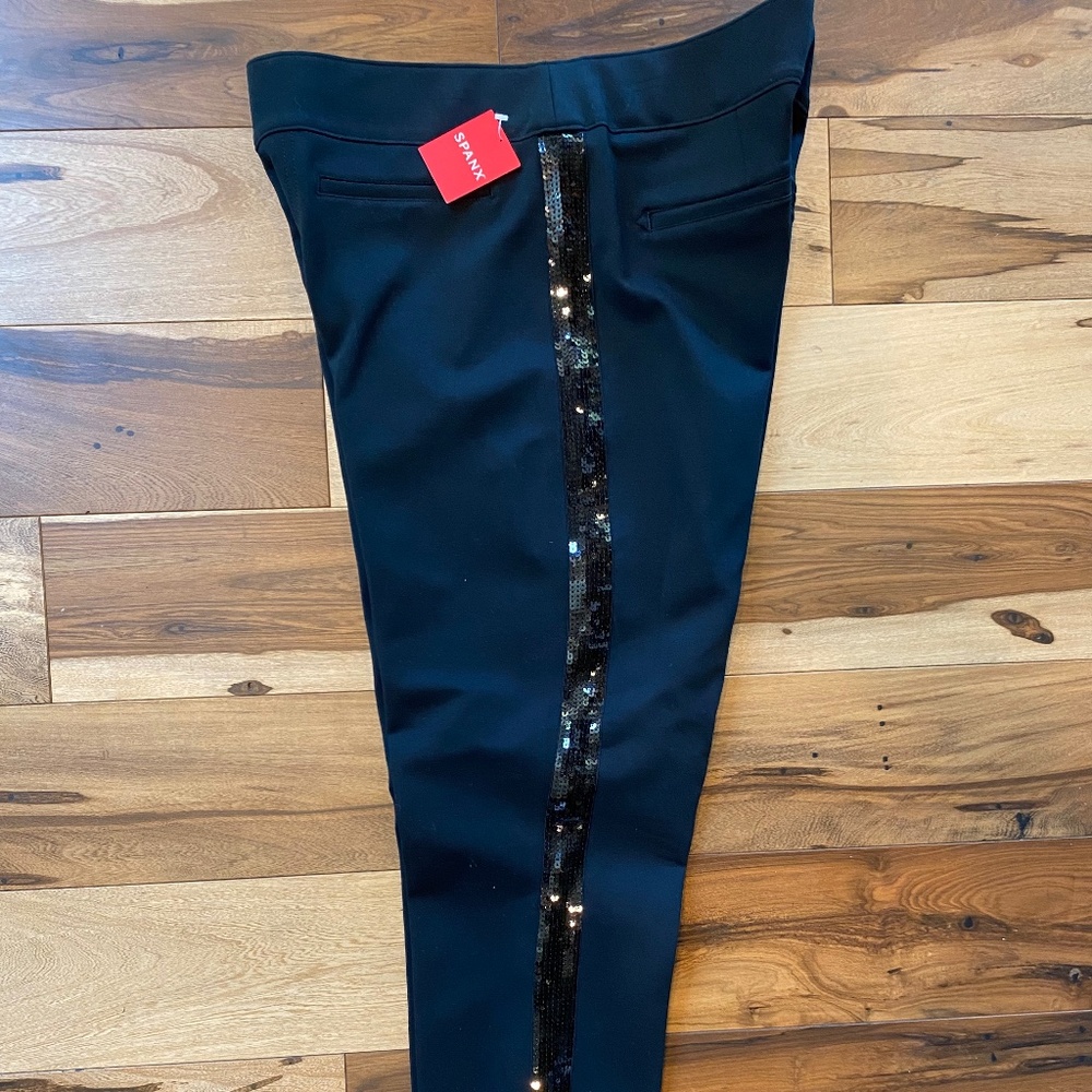 SPANX Ponte Skinny w/Sequin Trim  XL